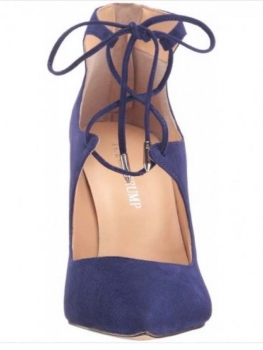 Ivanka Trump Indigo Suede "Deenal" Lace-Up Pointed-Toed Pumps, Size 9, NWOT